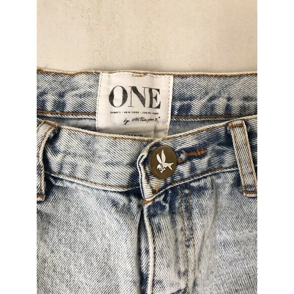 One Teaspoon Distressed Awesome Baggy Cut Off Denim Jeans FLAW - Picture 4 of 11